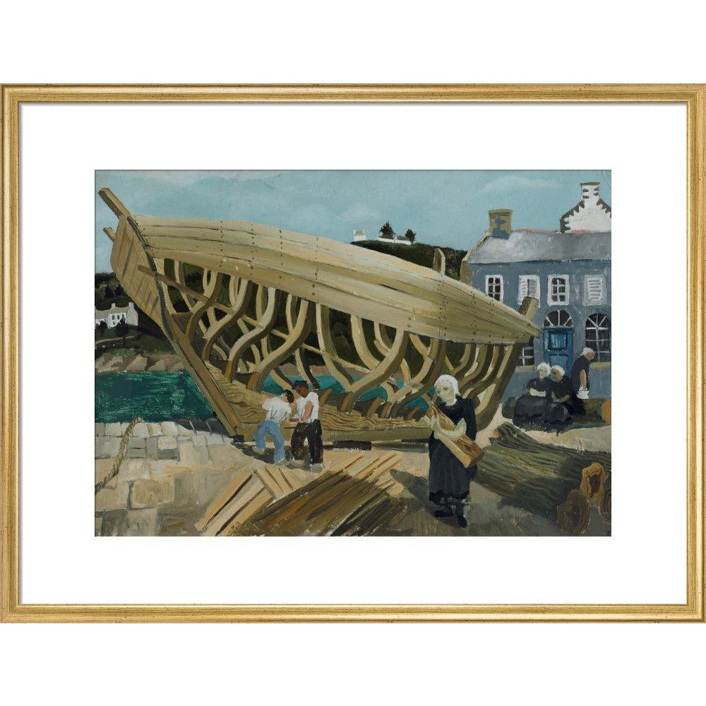 Building the Boat, Tréboul - Art print