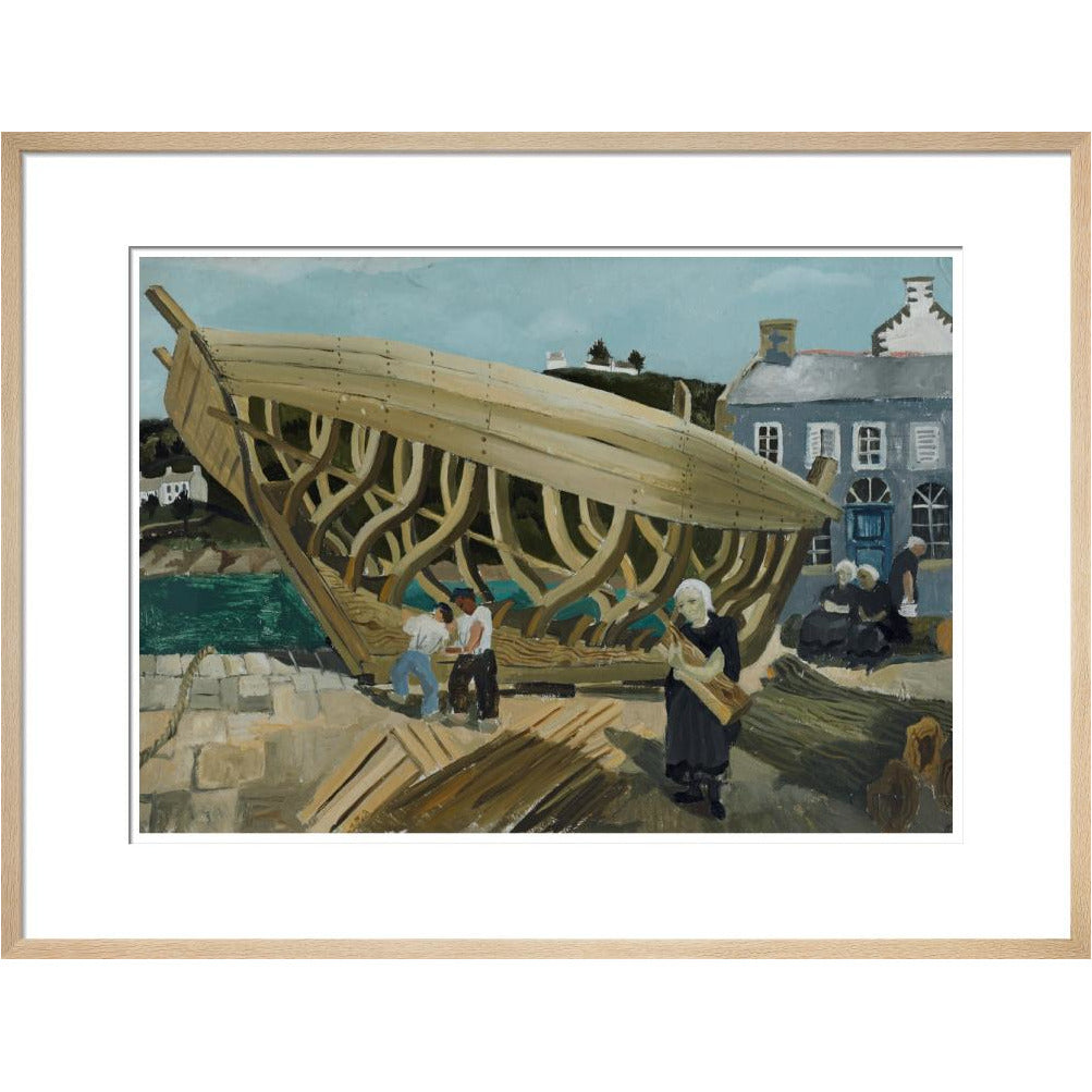 Building the Boat, Tréboul - Art print
