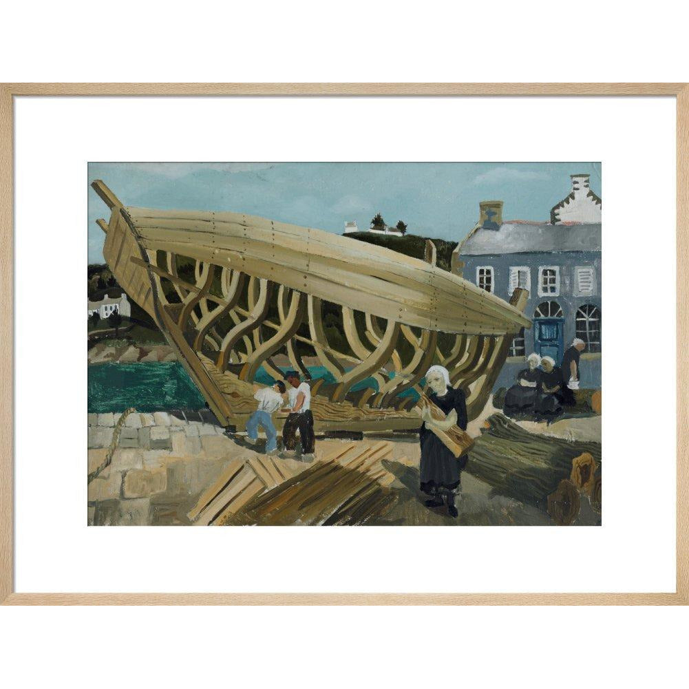 Building the Boat, Tréboul - Art print