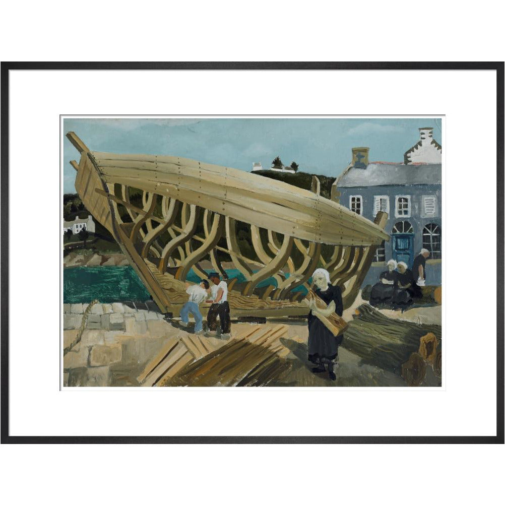 Building the Boat, Tréboul - Art print