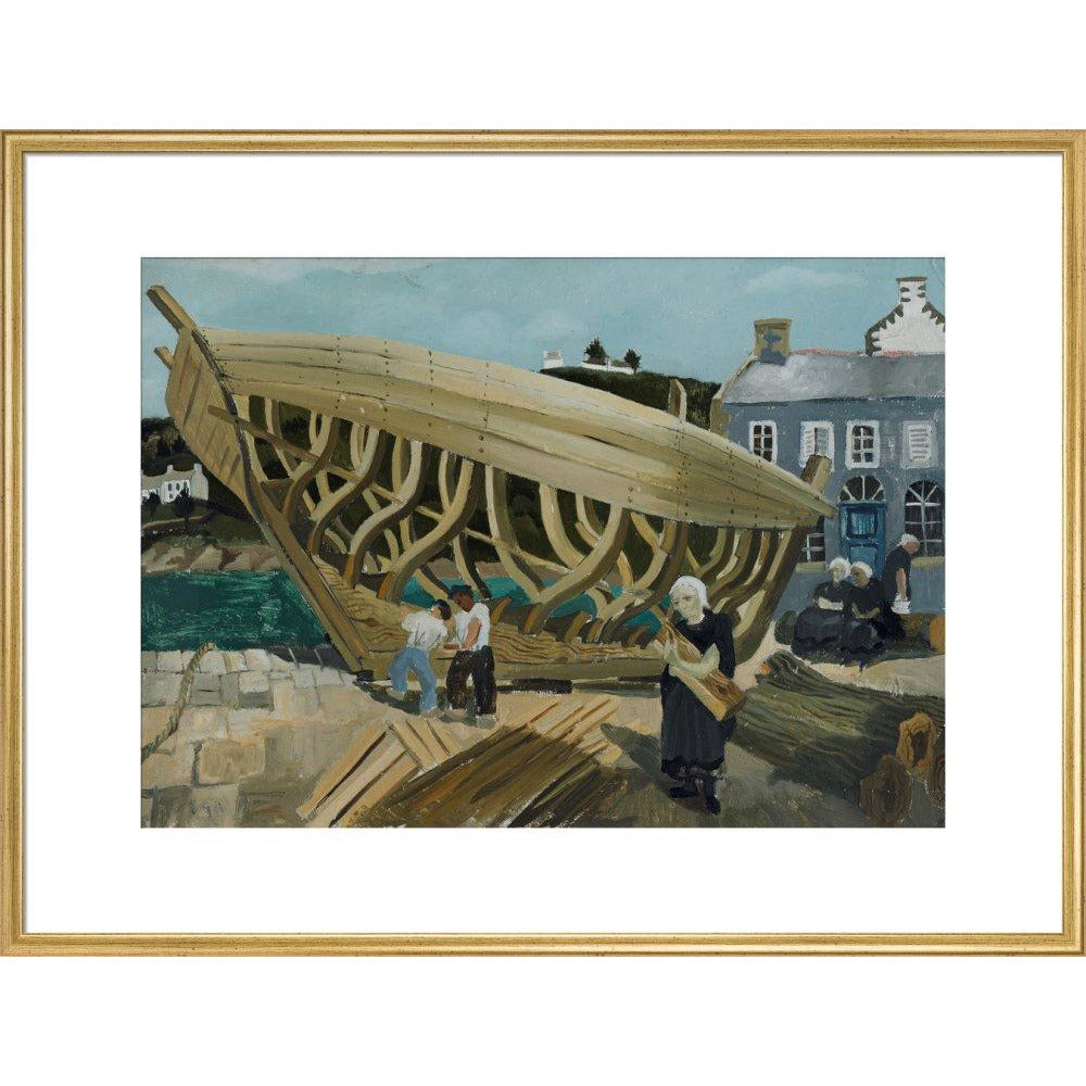 Building the Boat, Tréboul - Art print