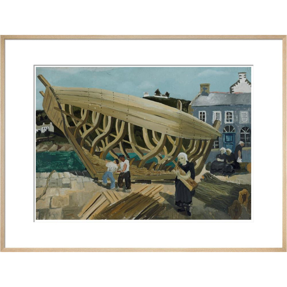 Building the Boat, Tréboul - Art print