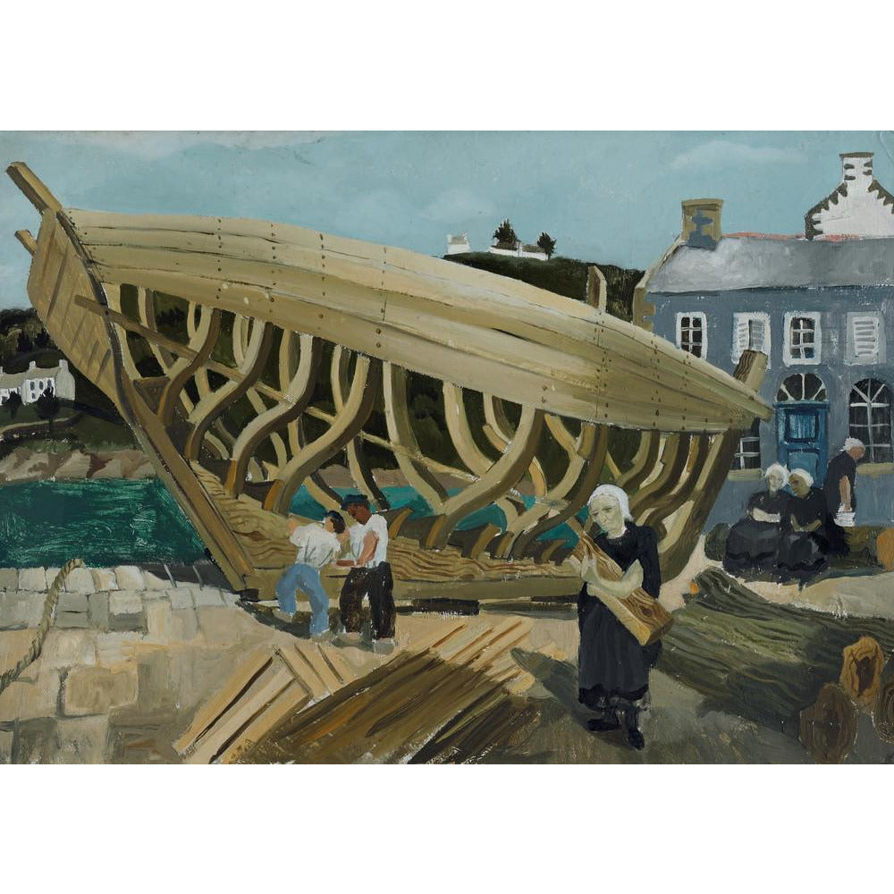 Building the Boat, Tréboul - Art print