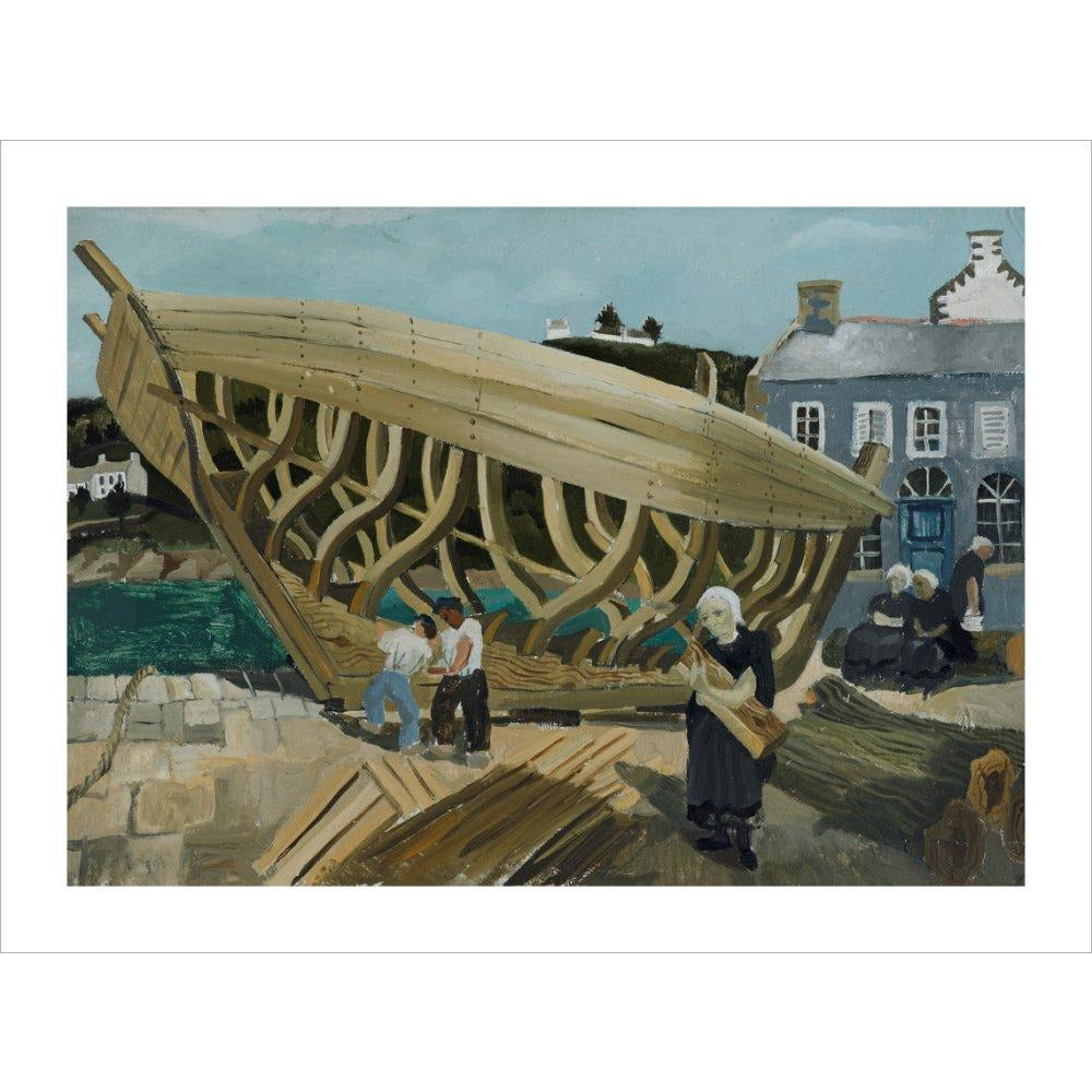 Building the Boat, Tréboul - Art print