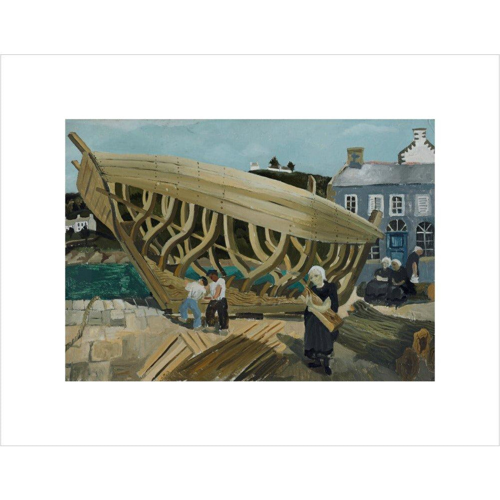 Building the Boat, Tréboul - Art print