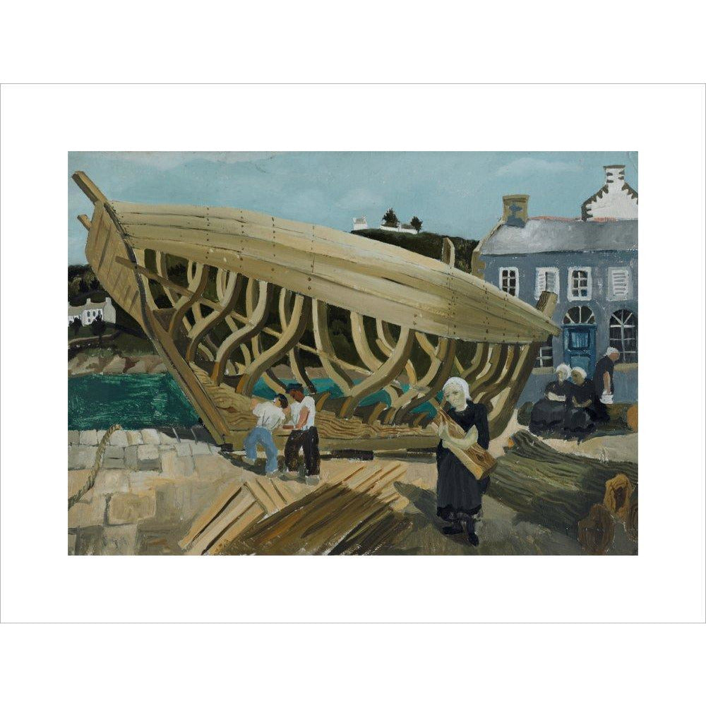 Building the Boat, Tréboul - Art print