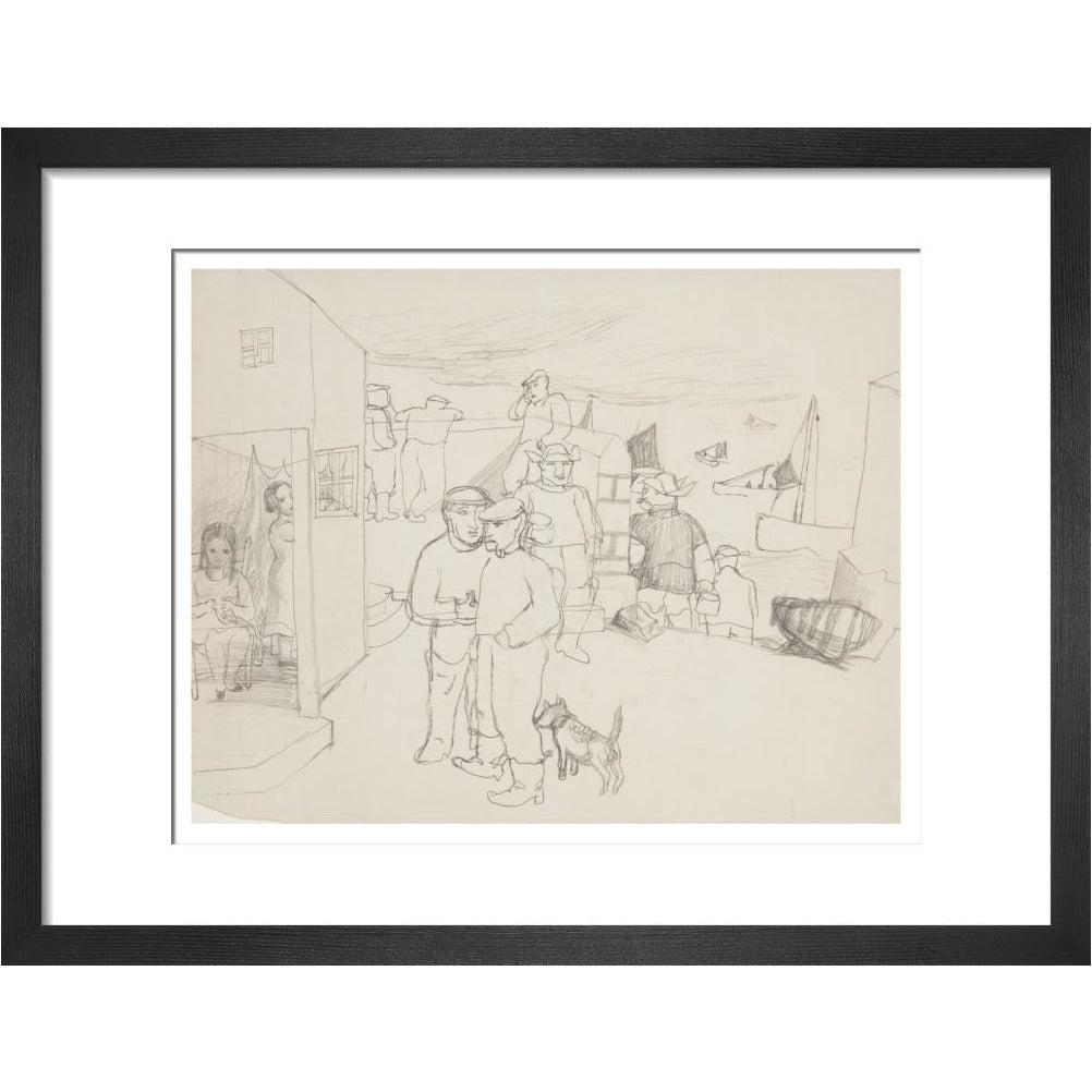 Fishermen and Boats - Art print