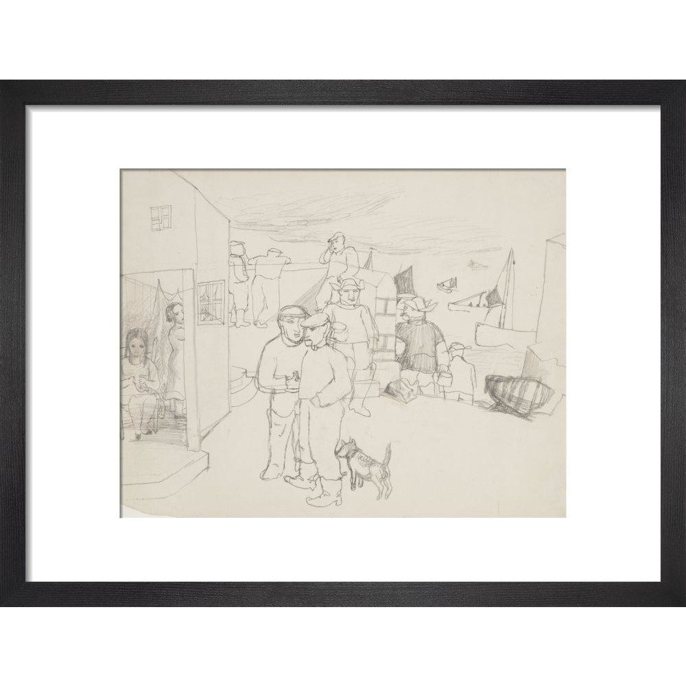 Fishermen and Boats - Art print