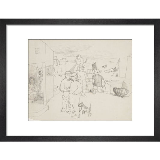 Fishermen and Boats - Art print