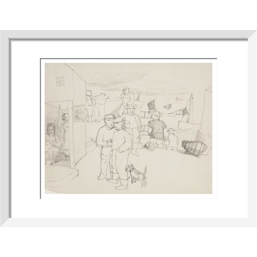 Fishermen and Boats - Art print
