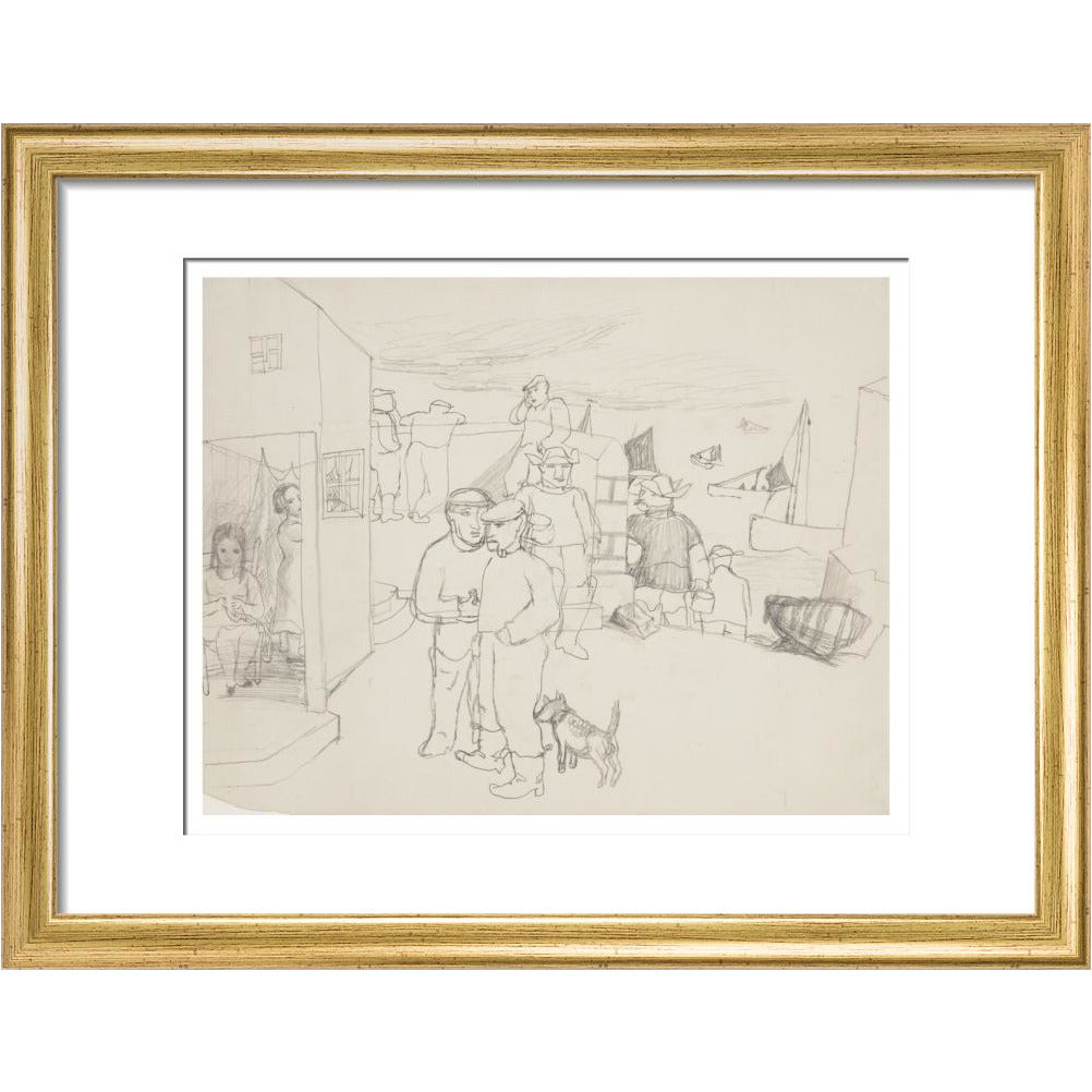Fishermen and Boats - Art print