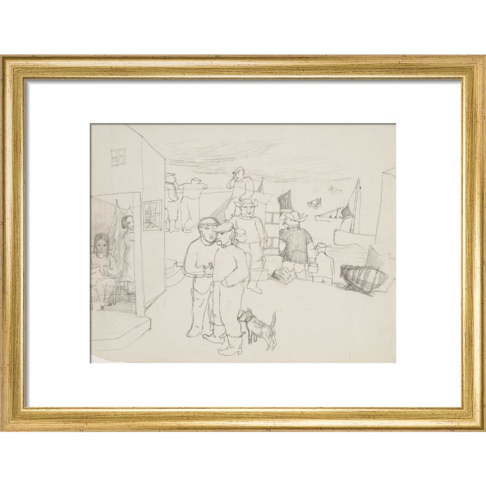 Fishermen and Boats - Art print