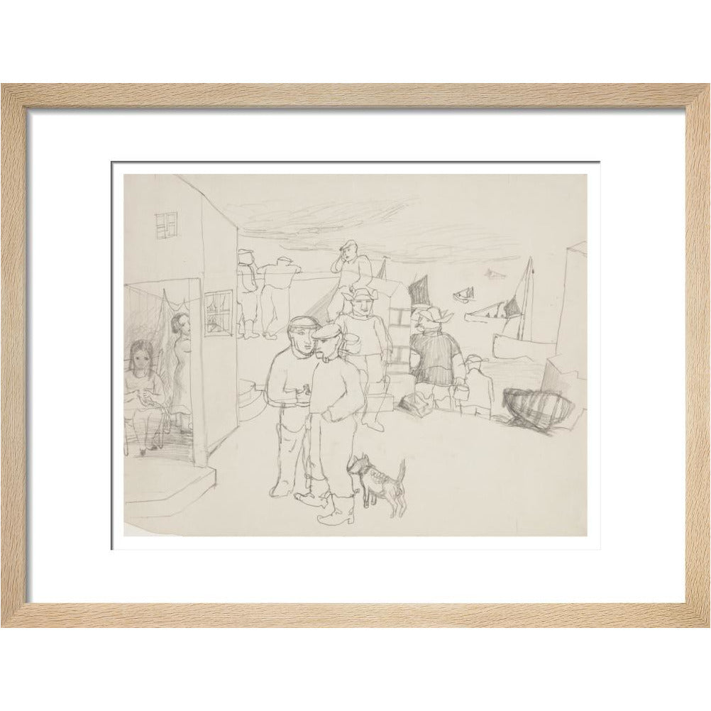 Fishermen and Boats - Art print