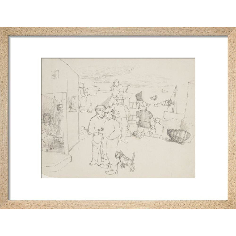 Fishermen and Boats - Art print