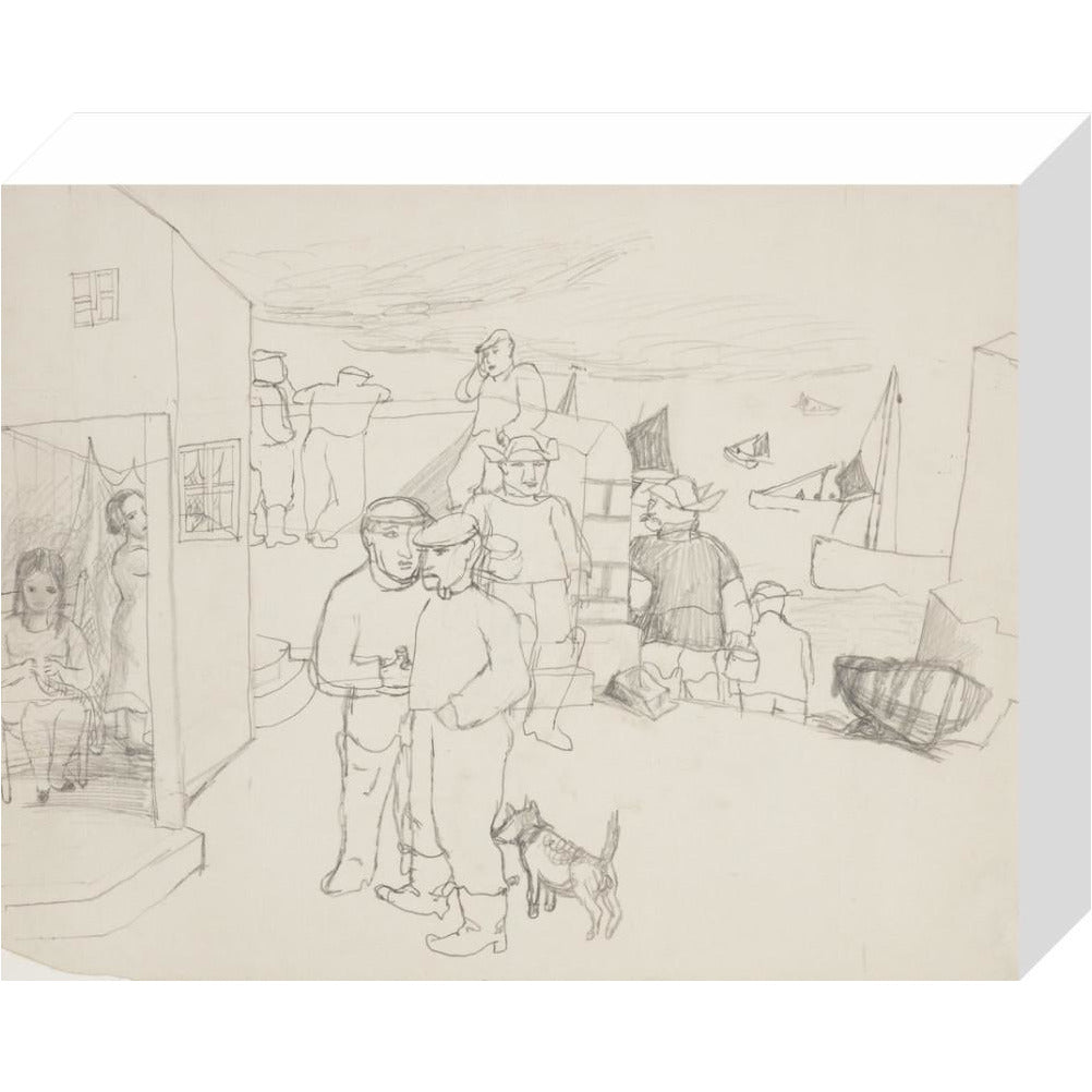 Fishermen and Boats - Art print