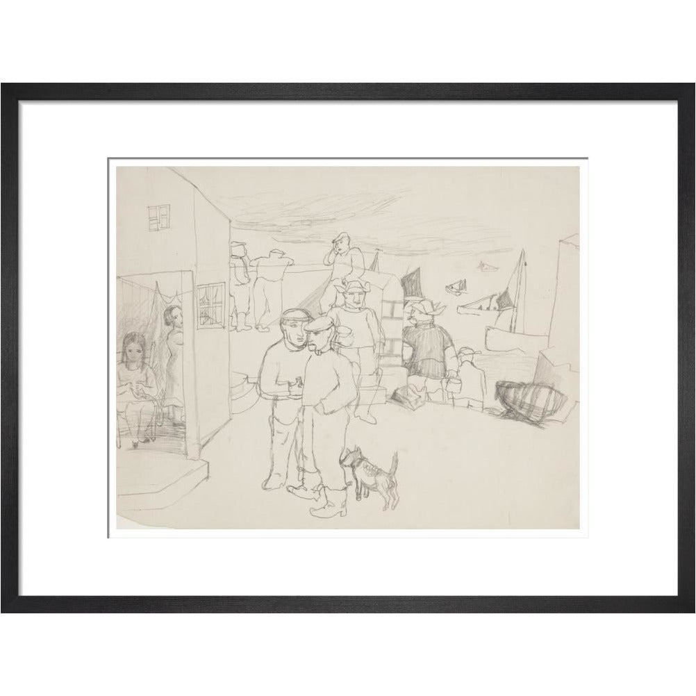 Fishermen and Boats - Art print