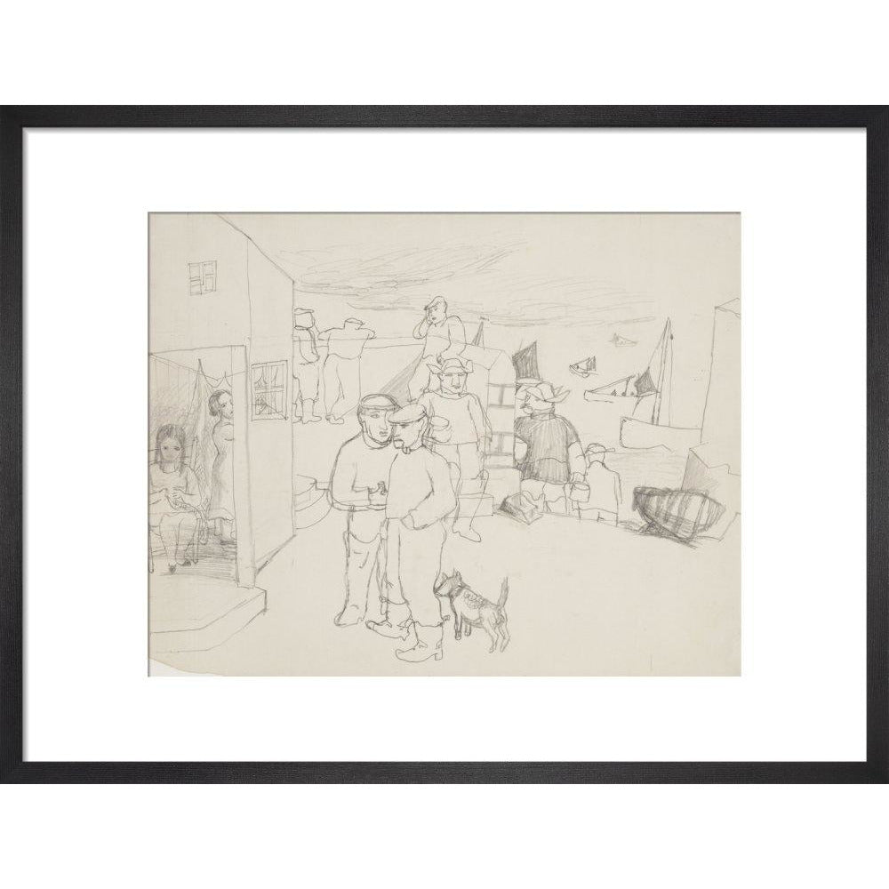 Fishermen and Boats - Art print