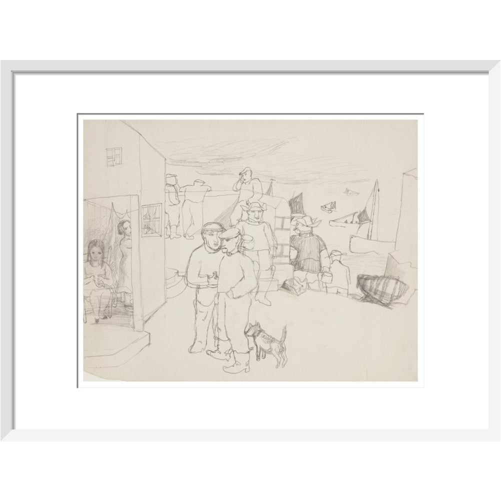 Fishermen and Boats - Art print