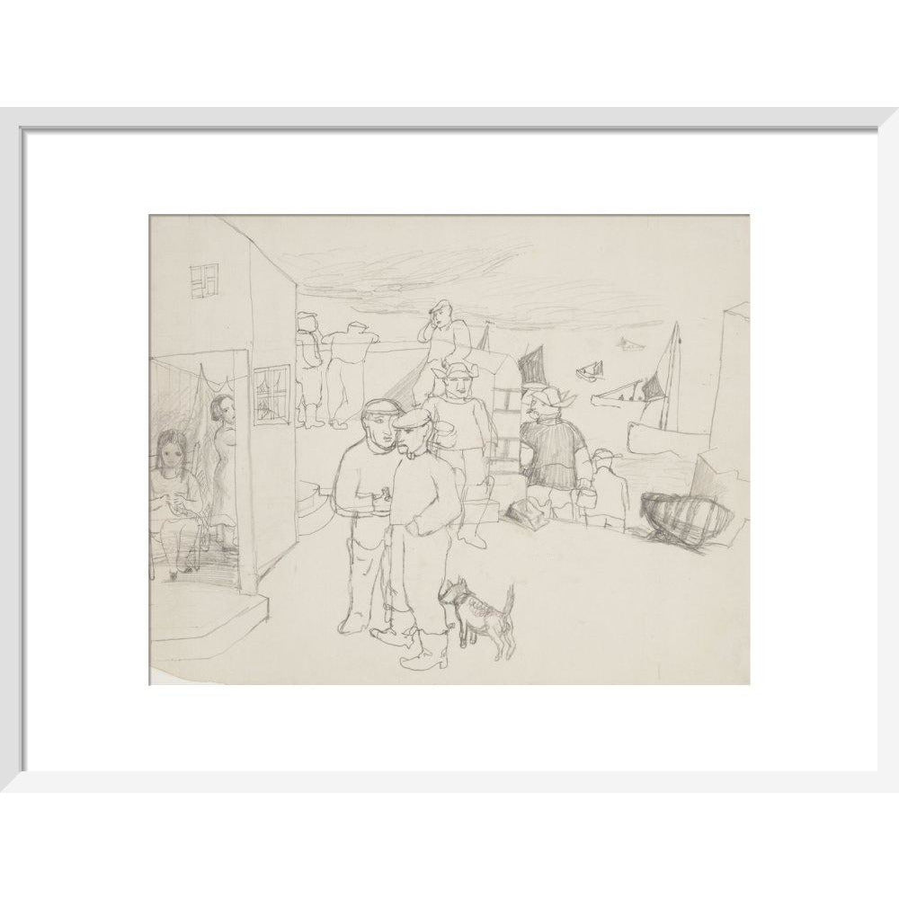 Fishermen and Boats - Art print