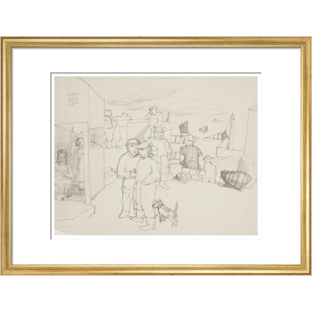 Fishermen and Boats - Art print