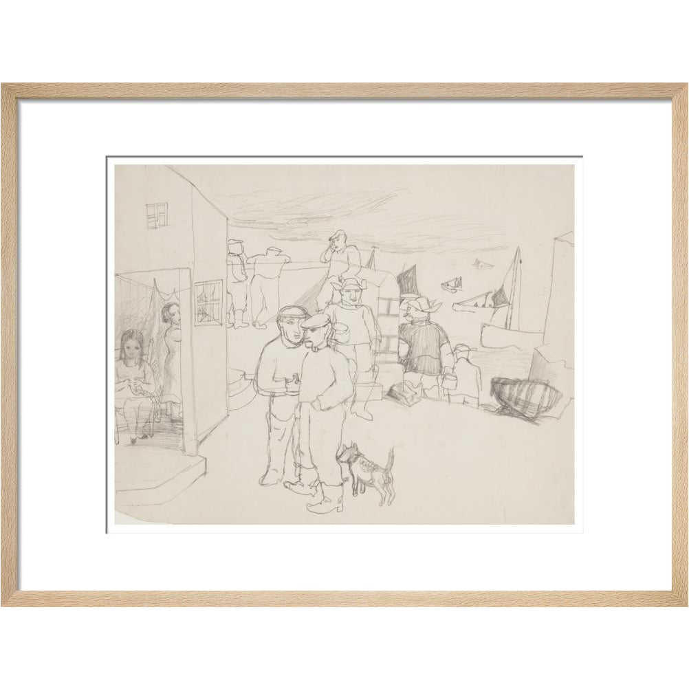 Fishermen and Boats - Art print