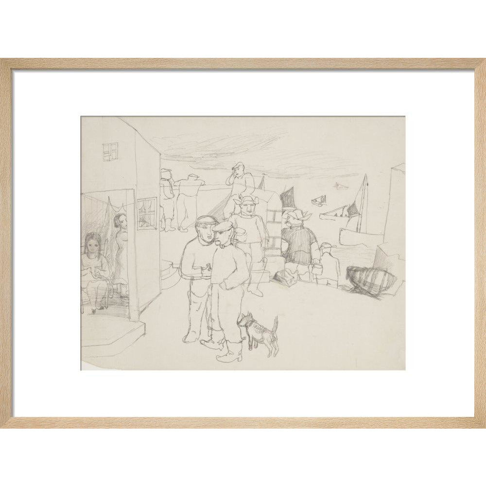 Fishermen and Boats - Art print
