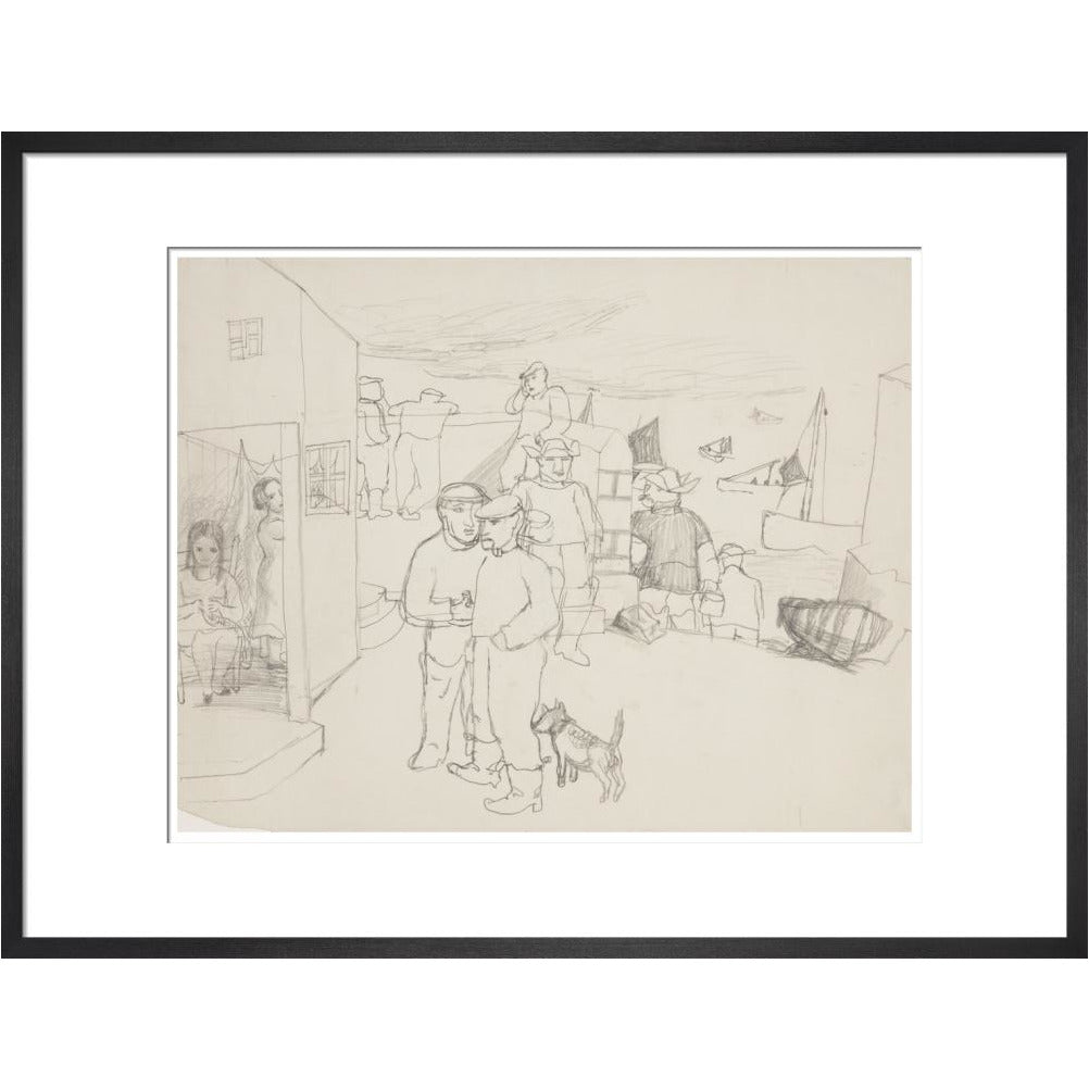 Fishermen and Boats - Art print
