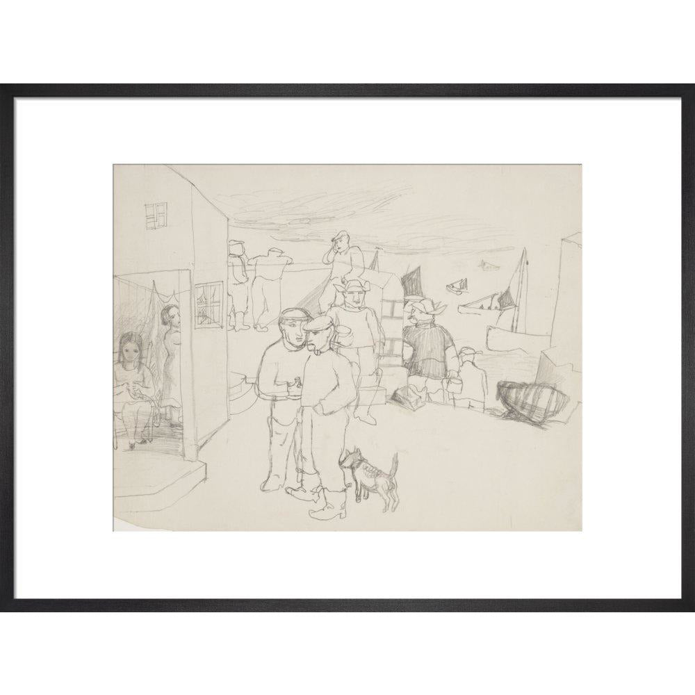 Fishermen and Boats - Art print