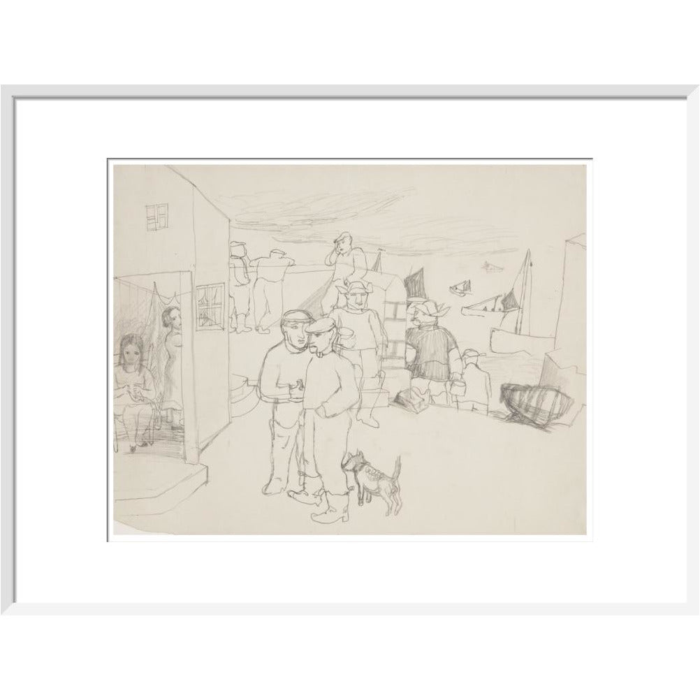 Fishermen and Boats - Art print