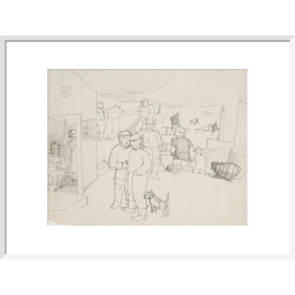 Fishermen and Boats - Art print