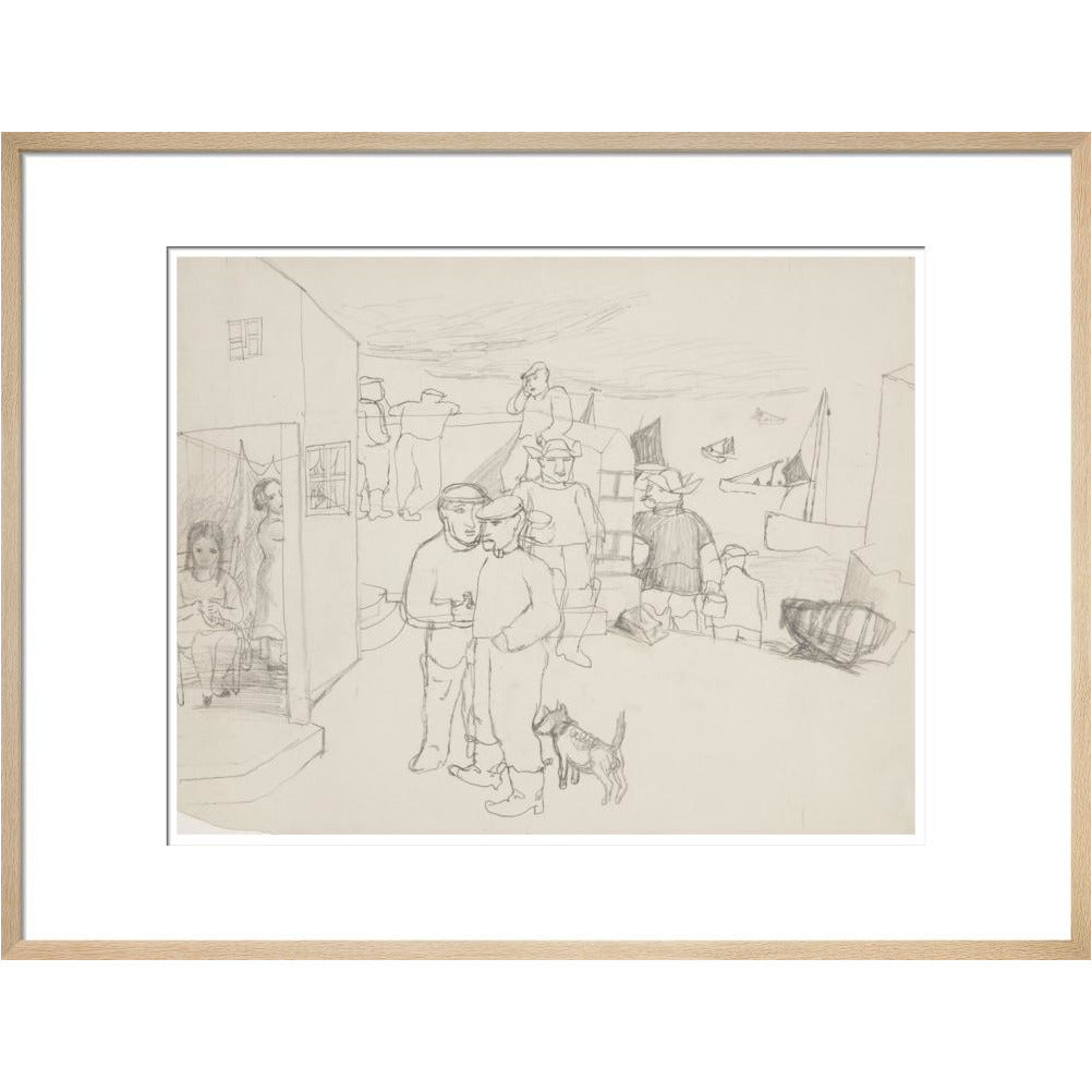 Fishermen and Boats - Art print