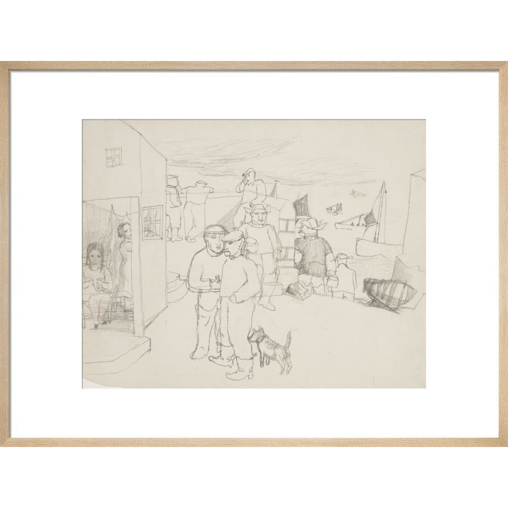 Fishermen and Boats - Art print