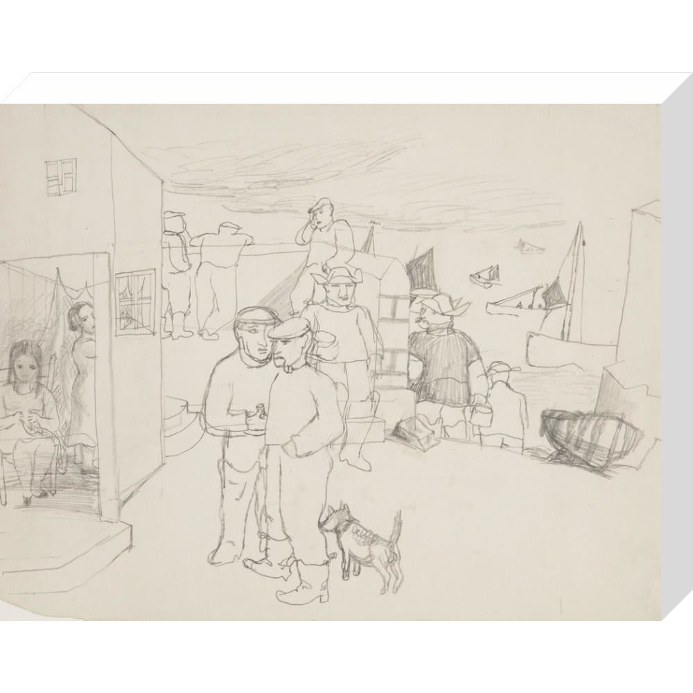 Fishermen and Boats - Art print