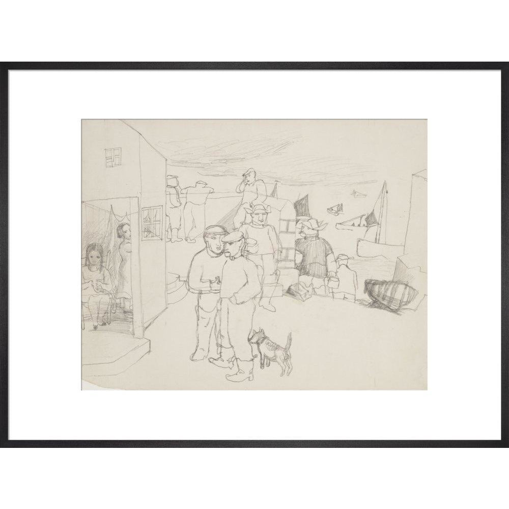 Fishermen and Boats - Art print
