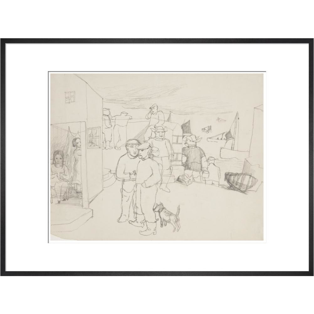 Fishermen and Boats - Art print