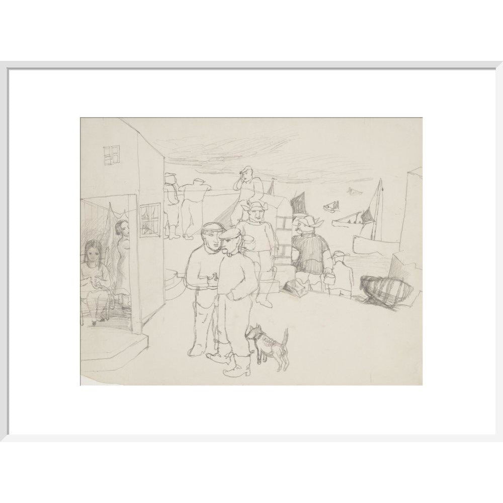 Fishermen and Boats - Art print