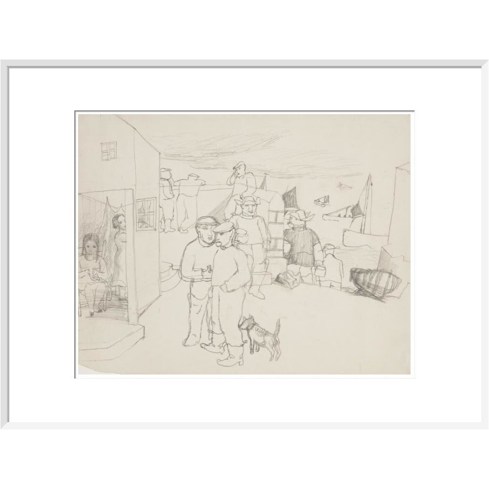 Fishermen and Boats - Art print