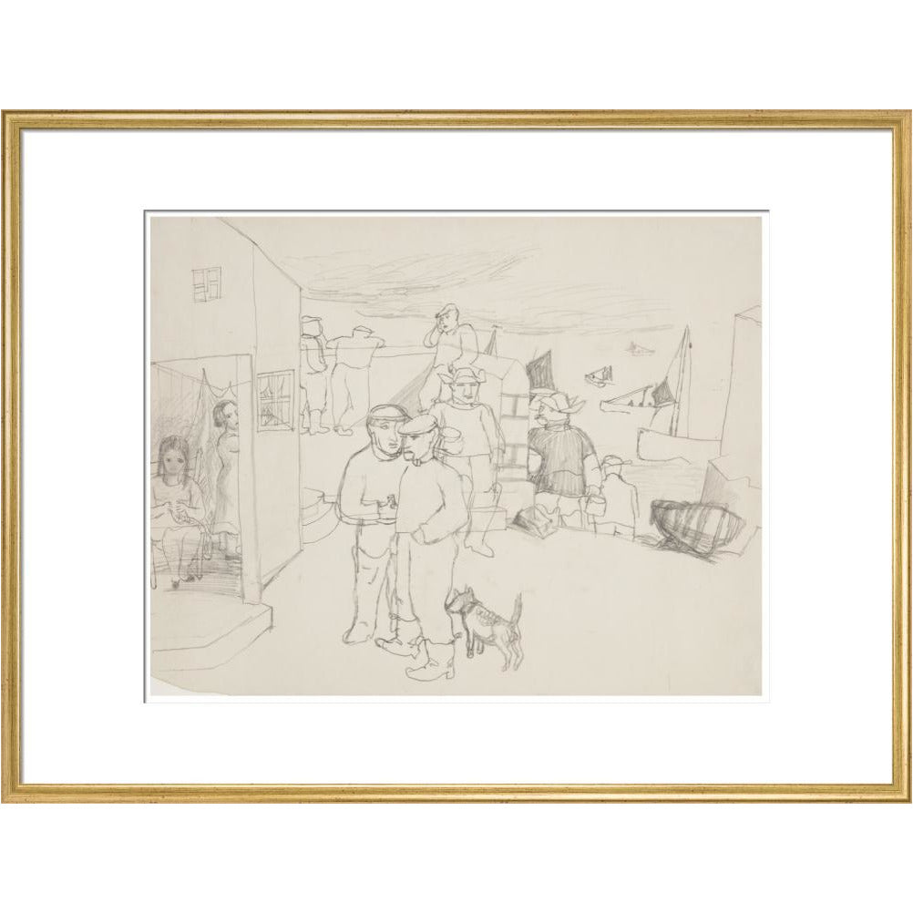 Fishermen and Boats - Art print