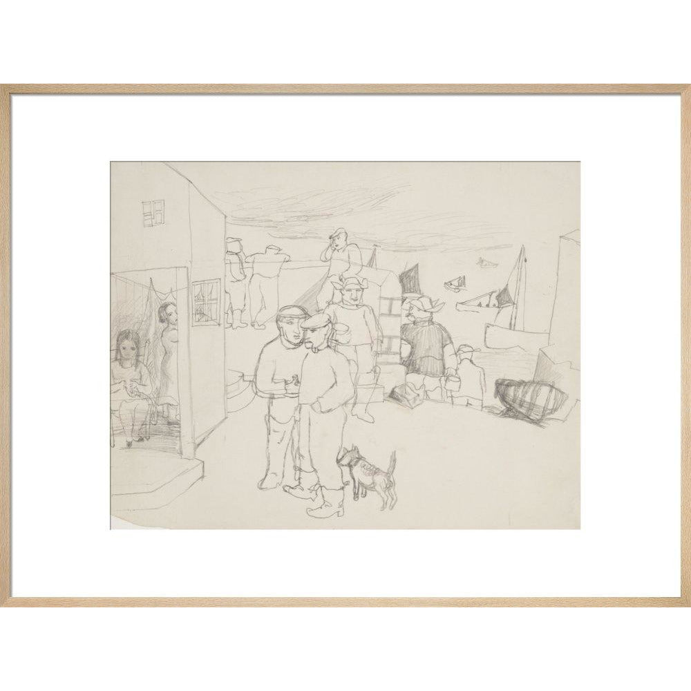 Fishermen and Boats - Art print