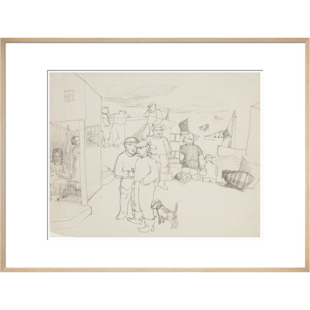 Fishermen and Boats - Art print