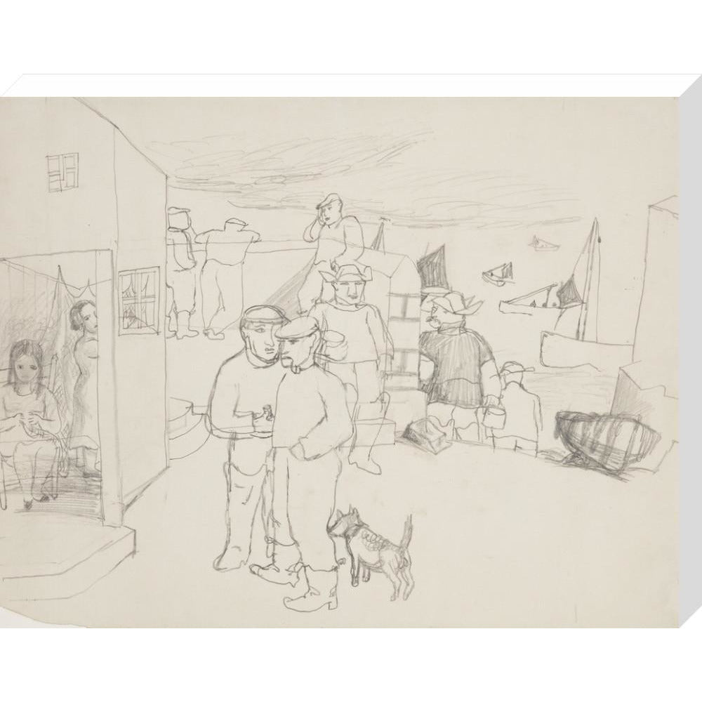 Fishermen and Boats - Art print