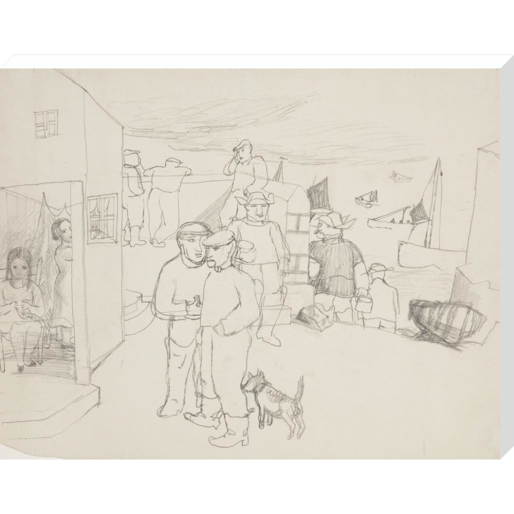 Fishermen and Boats - Art print