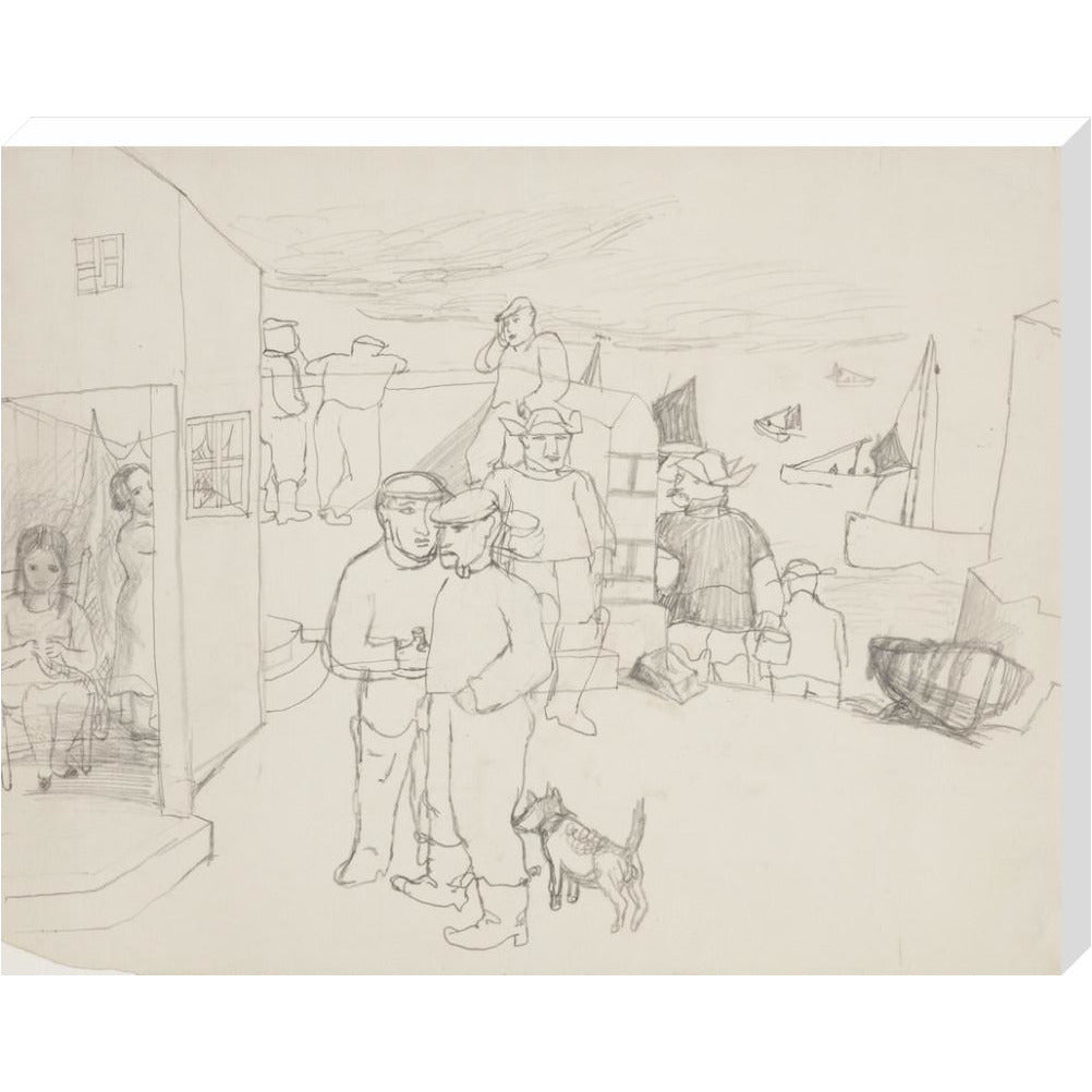 Fishermen and Boats - Art print