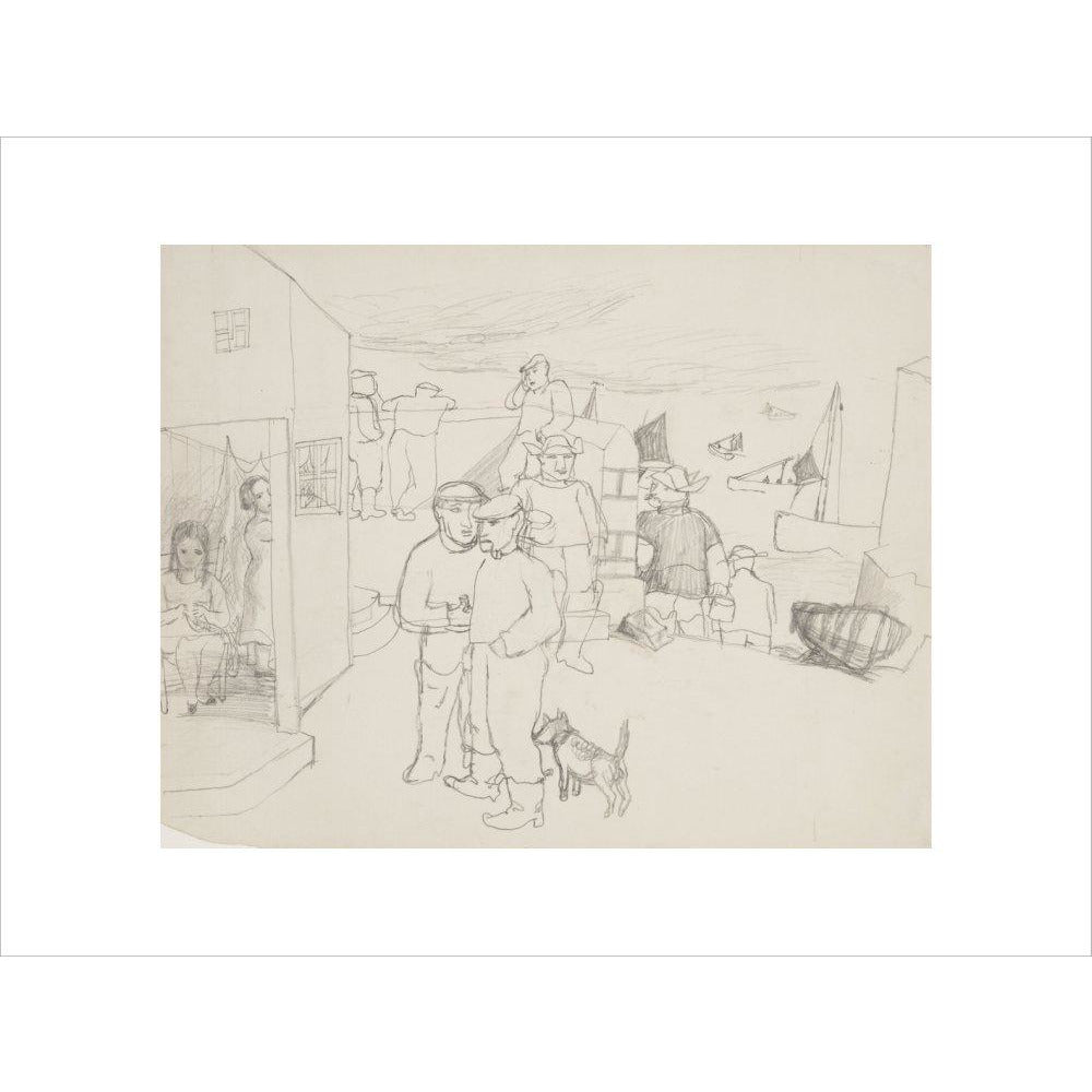 Fishermen and Boats - Art print