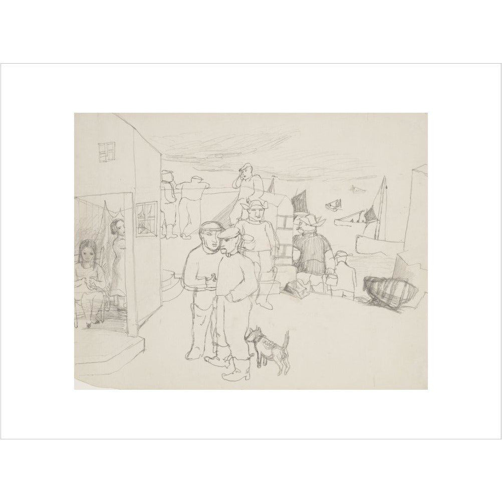 Fishermen and Boats - Art print