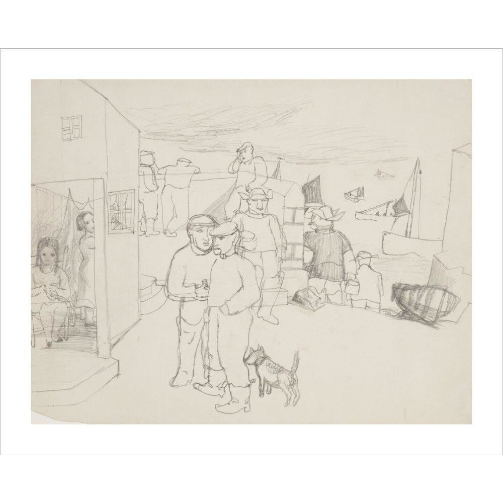 Fishermen and Boats - Art print