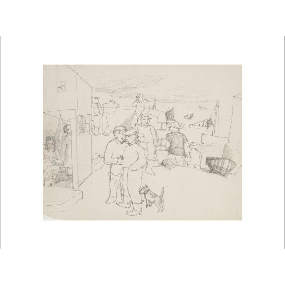 Fishermen and Boats - Art print