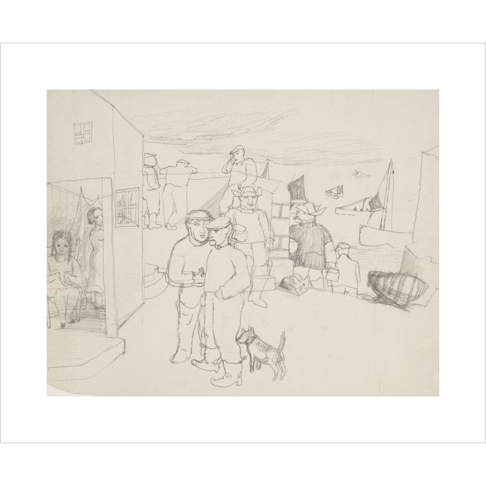Fishermen and Boats - Art print