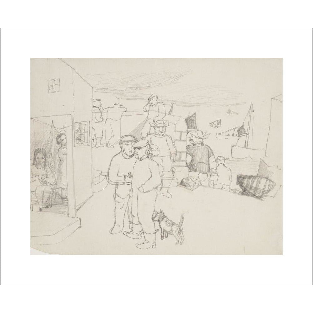 Fishermen and Boats - Art print