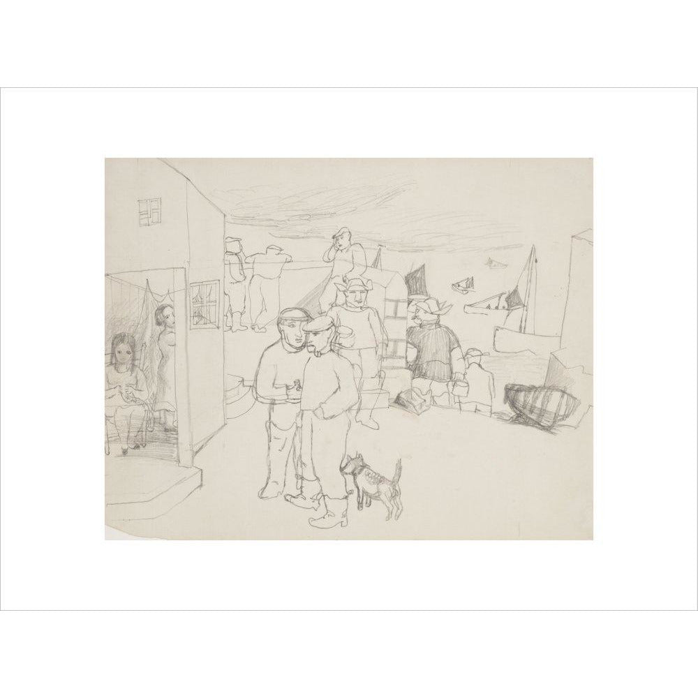 Fishermen and Boats - Art print